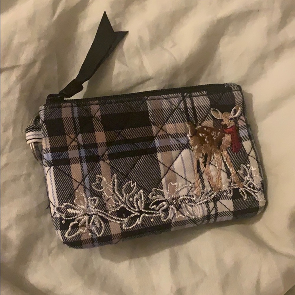 ID Wallet in Deer Cozy Plaid Neutral!